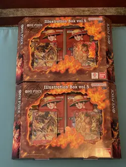 Lot of 2 One Piece Card Game Illustration Box Volume 5 BRAND NEW 1 Op13 Mini Tin - Image 2