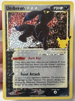 Pokemon TCG Umbreon Celebrations 25th Anniversary Card 17/17 - Image 1
