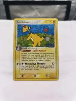 Ampharos 1/115 EX Unseen Forces Reverse Holo Rare Pokemon Card 2005. - Image 1
