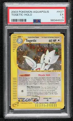 Togetic Holo Pokemon e-Card Series Aquapolis PSA 5 2003 - Image 1