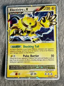 Electivire LV.X 121/123 Mysterious Treasures Holo 2007 Pokemon Card - Image 1