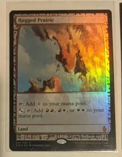 MTG English Magic Card Near Mint FOIL Zendikar EXPEDITIONS *RUGGED PRAIRIE* - Image 1