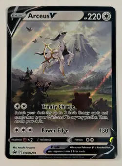 Arceus V SWSH204 Black Star Promo Ultra Rare Pokemon Card NM - Image 1