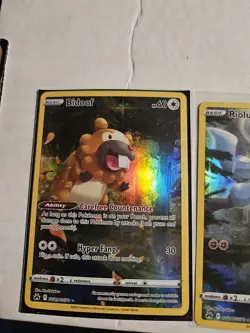 Pokemon 3 Card Galarian Gallery (GG) Lot, Riolu, Paras, Bidoof - Image 4