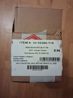 Pokemon EMPTY Case Box - ME03 Perfect Order Booster box NO CARDS OR PACKS - Image 3