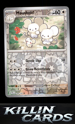 Reverse Holofoil Maushold 168/193 Uncommon SV02: Paldea Evolved Pokemon Card NM - Image 1