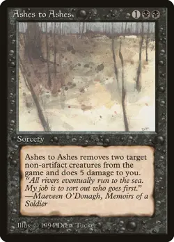 Ashes to Ashes The Dark NM Black Common MAGIC THE GATHERING MTG CARD ABUGames - Image 1