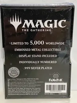 Magic The Gathering Ajani Goldmane Silver Plated Metal Card Limited Edition - Image 2