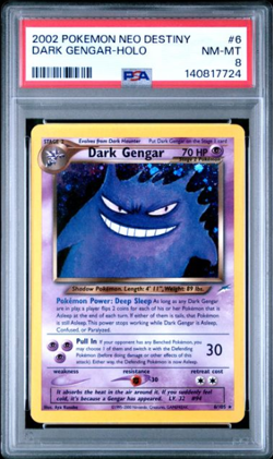 2002 Pokemon Neo Destiny #6 Dark Gengar Holo PSA 8 HIGH CERT! - Image 1