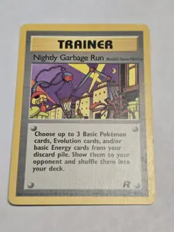 Pokemon Nightly Garbage Run Trainer Team Rocket Set Vtg 2000 Uncommon 77/82 LP - Image 1