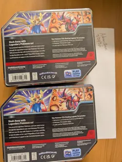 Pokemon Slashing Legends Zacian & Koraidon Tin Set of Two- Factory Sealed Tins - Image 2