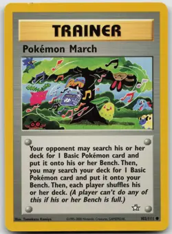 Pokemon March Common Unlimited Neo Genesis 102/111 LP - Image 1