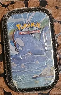 2021 Pokemon TCG Shining Fates Kyogre Art Mini Tin Sealed J20 Code 2 Boosters - Image 1