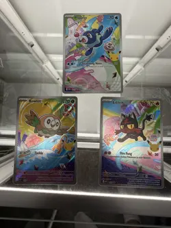Pokemon 30th Anniversary First Partner Promo Trio Set: Rowlett, Litten, Popplio - Image 1