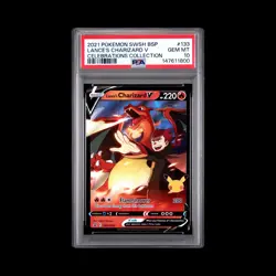 2021 POKEMON SWSH PROMO CELEBRATIONS COLLECTION LANCE'S CHARIZARD V PSA 10 - Image 1