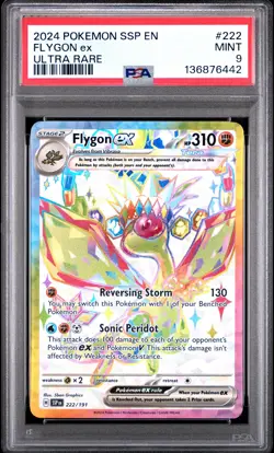2024 POKEMON SSP EN-SURGING SPARKS ULTRA RARE #222 FLYGON EX PSA 9 - Image 1