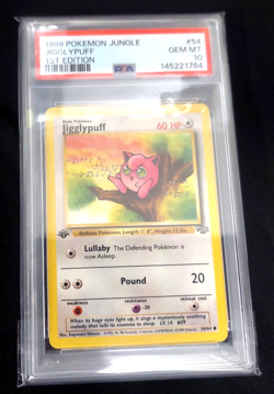1999 Pokemon Jungle Jigglypuff 1st Edition #54 PSA 10 GEM MT - Image 1