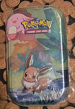 2019 Pokemon TCG Kanto Friends Eevee Mini Tin Sealed New D21 Code - Image 1