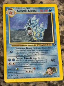 Pokemon Giovanni's Gyarados 5/132 Gym Challenge Holo - Image 1