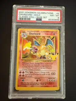 2021 POKEMON CELEBRATIONS CLASSIC COLLECTION #4 CHARIZARD-HOLO PSA 8 - Image 1