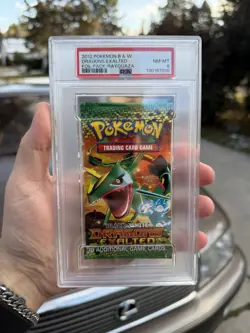 Pokemon TCG Dragons Exalted Rayquaza Booster Pack PSA 8 - Image 1