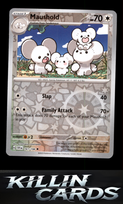 Reverse Holofoil Maushold 161/198 Pokemon Uncommon SV01: Scarlet & Violet Base S - Image 1