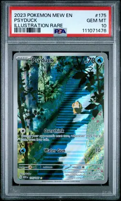 2023 POKEMON MEW EN-151 ILLUSTRATION RARE #175 PSYDUCK PSA 10 - Image 1