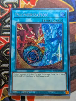 YUGIOH RA03-EN051 Polymerization (HERO artwork) Secret Rare 1st Edition NM - Image 1
