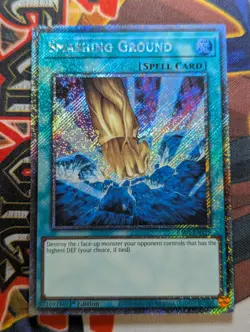 Smashing Ground RA03-EN135 Platinum Secret Rare 1st Edition YuGiOh TCG Card - Image 1