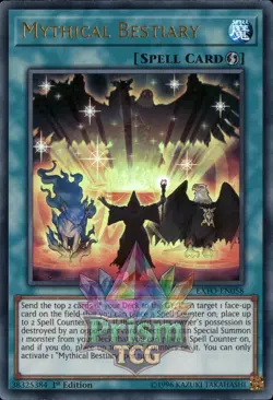 1st ed Mythical Bestiary ultra rare EXFO-EN058 Yugioh - Image 1