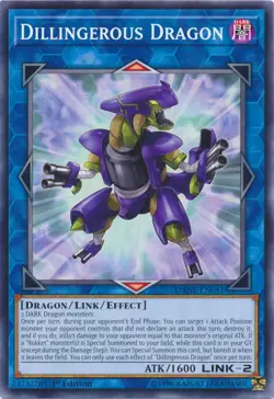 1x (NM) Dillingerous Dragon - DANE-EN041 - Common - 1st Edition YuGiOh - Image 1
