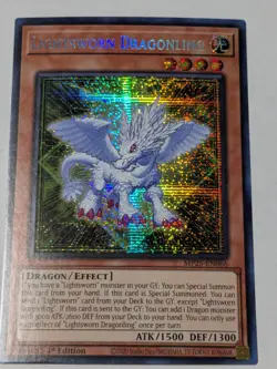Lightsworn Dragonling Prismatic Secret Rare Yugioh! Mega pack 2025 - Image 1