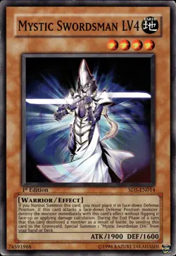 Mystic Swordsman LV4 - 1st Edition SD5-EN014 - MP - YuGiOh - Image 1