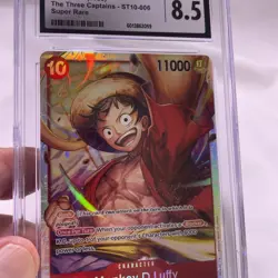 CGC 8.5 GM Monkey D. Luffy ST10-006 The Three Captains Japanese ONE PIECE TCG - Image 1