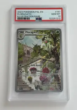 2023 POKEMON PAL EN-PALDEA EVOLVED ILLUSTRATION RARE #197 FLORAGATO PSA 10 - Image 1
