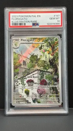 2023 POKEMON PAL EN-PALDEA EVOLVED ILLUSTRATION RARE #197 FLORAGATO PSA 10 - Image 1