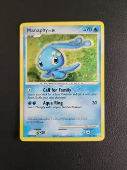 Manaphy - 9/130 - Diamond & Pearl Holo Rare Pokemon Card - LP - Image 1