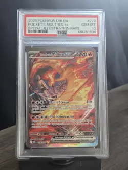 Pokemon TCG Team Rockets Moltres EX Destined Rivals Card 229/182 Gem MT PSA 10 - Image 1