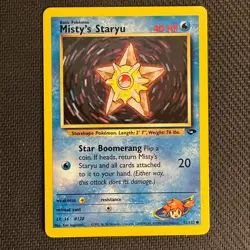 Pokemon Misty's Staryu 40HP Gym Challenge 92/132 Common Regular Card - Image 1