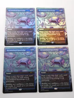 Accumulated Knowledge x4 Foil Playset Magic the Gathering Secret Lair Dandan - Image 1