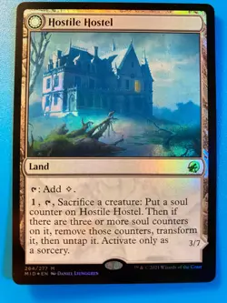 MTG 1x FOIL Hostile Hostel Innistrad: Midnight Hunt Magic the Gathering x1 NM - Image 1