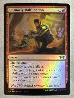 MTG / Untimely Malfunction / DSK / #161 / FOIL / Uncommon / NM - Image 1