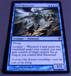 MTG Roil Elemental NM – Zendikar Rare Elemental Creature Landfall EDH - Image 2