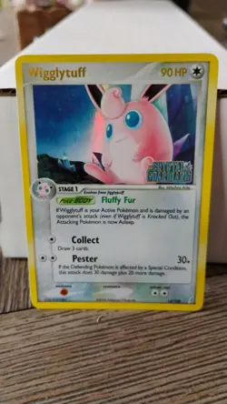 WIGGLYTUFF Crystal Guardians POKEMON 2006 Holo Foil STAMPED Trading Card 13/100 - Image 1