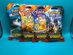 (4) Pokemon - Surging Sparks - Sleeved Booster Packs - Full Art Set BRAND NEW - Image 1