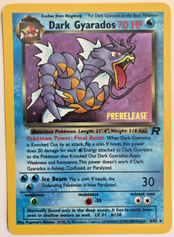 Pokemon Rocket Dark Gyarados 8/82 Gold Foil Holo League Prerelease NMM WOTC 1999 - Image 3