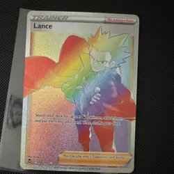 Pokemon Lance Secret Rare Full Art Holo Trainer 206/195 Silver Tempest - Image 1