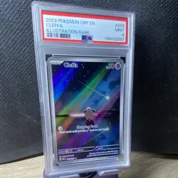 Pokemon Cleffa 202/197 SV03: Obsidian Flames Illustration Rare Holo PSA 9 - Image 1