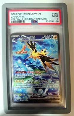 PSA 9 Zapdos ex SIR 2023 Pokemon 151 #202 Full Art Mint - Image 1