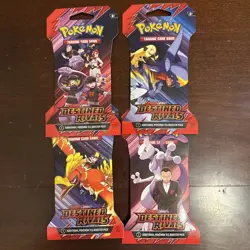 4x Pokemon TCG Scarlet & Violet Destined Rivals Sleeved Packs BRAND NEW Art Set - Image 1